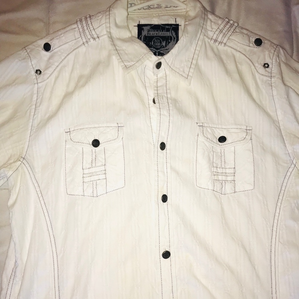 Buckle Black Short Sleeve Men’s Shirt